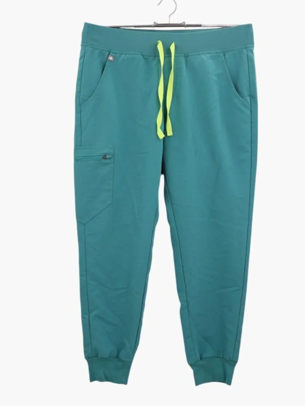Figs Zamora Jogger Scrub Pants Women Size Medium Petite Teal Drawstring Nursing